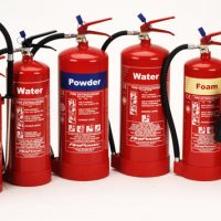 All Portable firefighting extinguishers are red, how we differentiate between them?